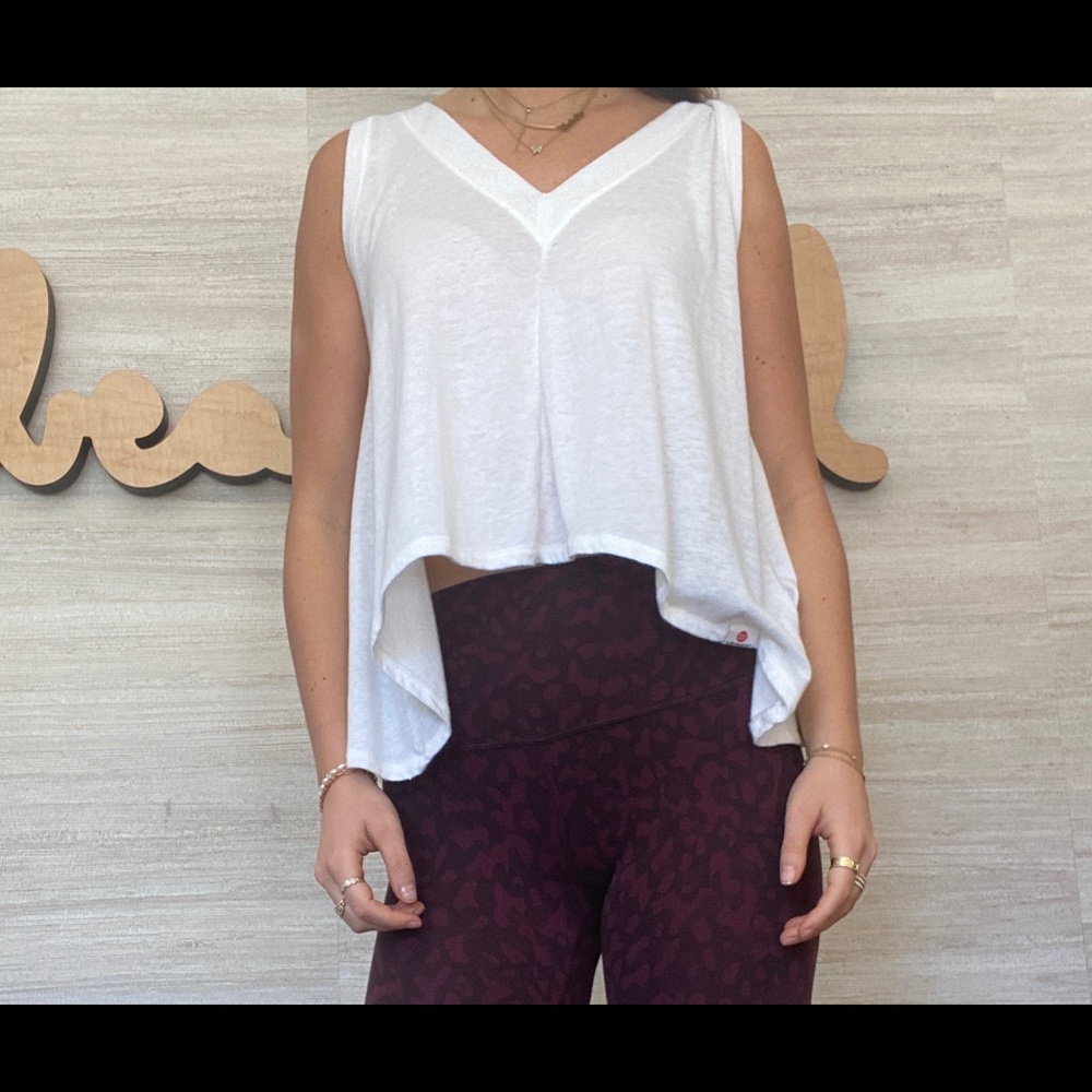 White Flowy Top